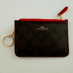 Coach coin purse with key ring